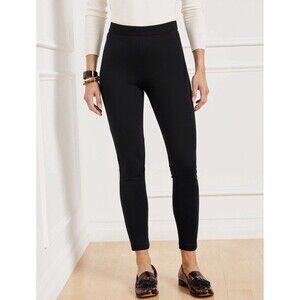 Talbots Black Passport Ponte Leggings Pull On Comfort Stretch Women’s Size M